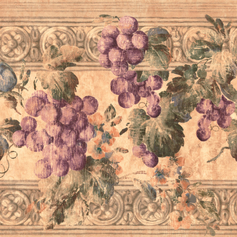 Winston Porter Concord Wallcoverings Wallpaper Border Fruits Pattern